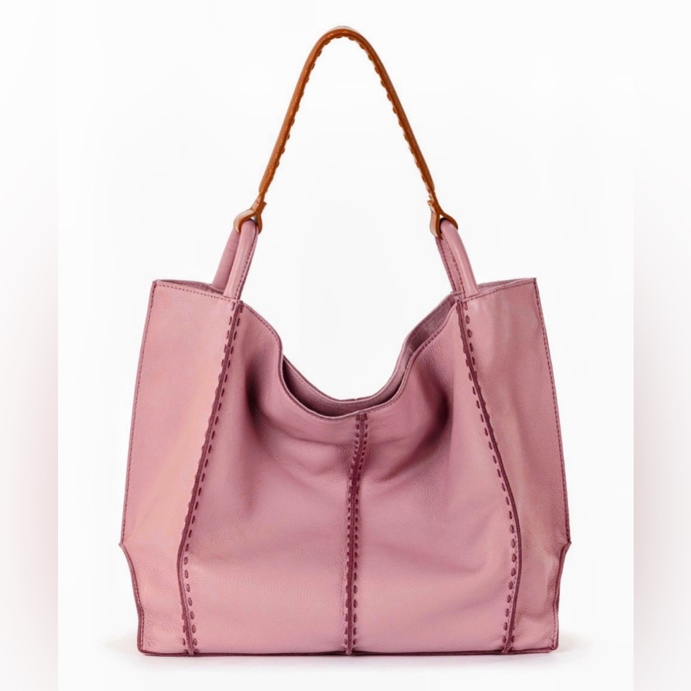 Le Sac  Rose Leather Shoulder Bag- Tote